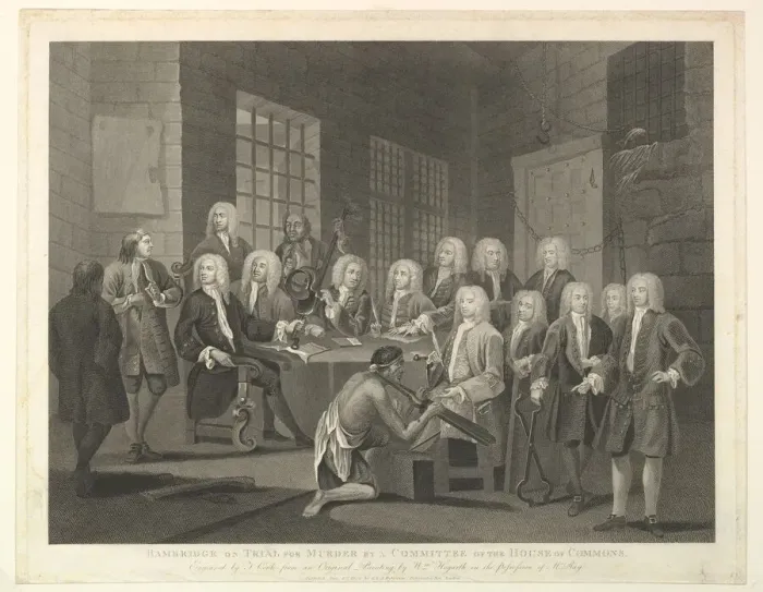 Framed Print : Bambridge on Trial for Murder by a Committee of the House of Commons, June 1, 1803