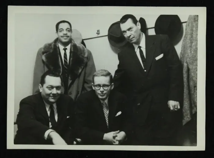 Framed Print : Band members of the Eddie Condon All Stars, 1957. Artist: Denis Williams Framed Print : Band members of the Eddie Condon All Stars, 1957. Artist: Denis Williams