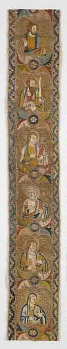 Framed Print : Band from an Orphrey, Florence, 1360s. Creator: Unknown Framed Print : Band from an Orphrey, Florence, 1360s. Creator: Unknown