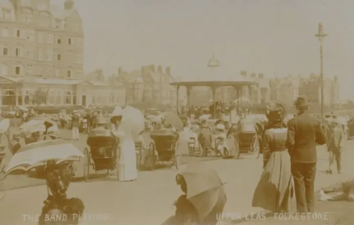 Framed Print : The Band Playing - Upper Leas, Folkestone, late 19th-early 20th century Framed Print : The Band Playing - Upper Leas, Folkestone, late 19th-early 20th century