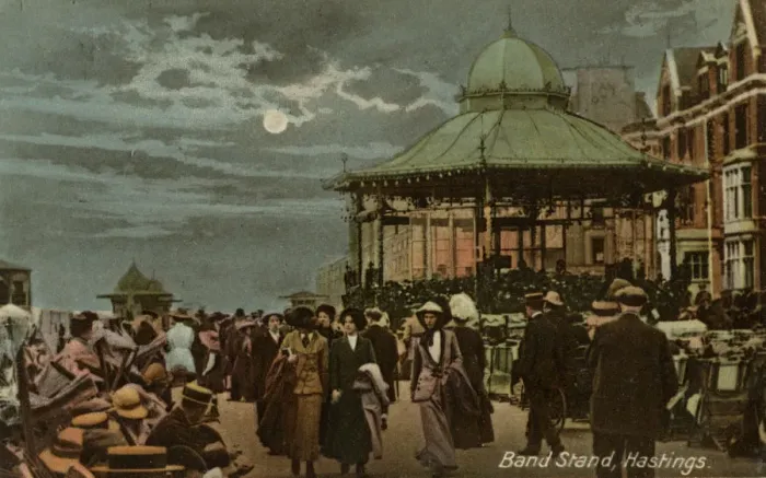 Framed Print : Band stand, Hastings, Sussex, c1914. Artist: Milton Framed Print : Band stand, Hastings, Sussex, c1914. Artist: Milton