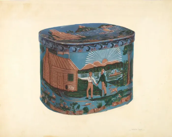 Framed Print : Bandbox Design, c. 1939. Creator: Walter Doran