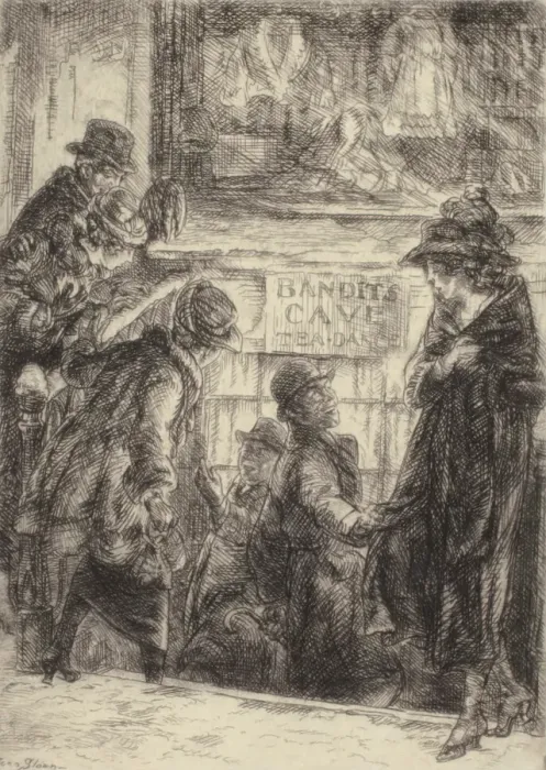 Framed Print : Bandits Cave, 1920. Creator: John Sloan Framed Print : Bandits Cave, 1920. Creator: John Sloan