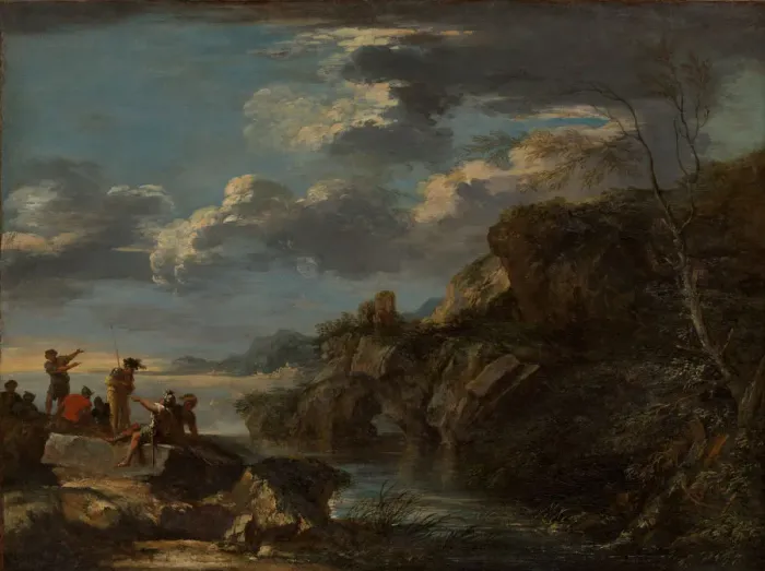 Framed Print : Bandits on a Rocky Coast, 1655-60. Creator: Salvator Rosa Framed Print : Bandits on a Rocky Coast, 1655-60. Creator: Salvator Rosa