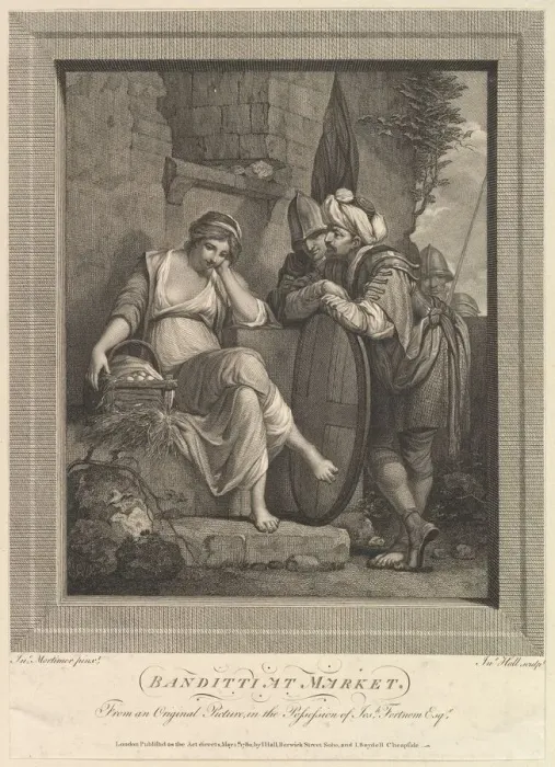 Framed Print : Banditti at Market, November 9, 1780. Creator: John Hall Framed Print : Banditti at Market, November 9, 1780. Creator: John Hall