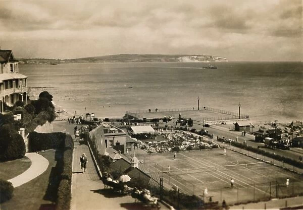 Bandstand & Tennnis Courts, Shanklin, I.W., c1920. Creator: Unknown