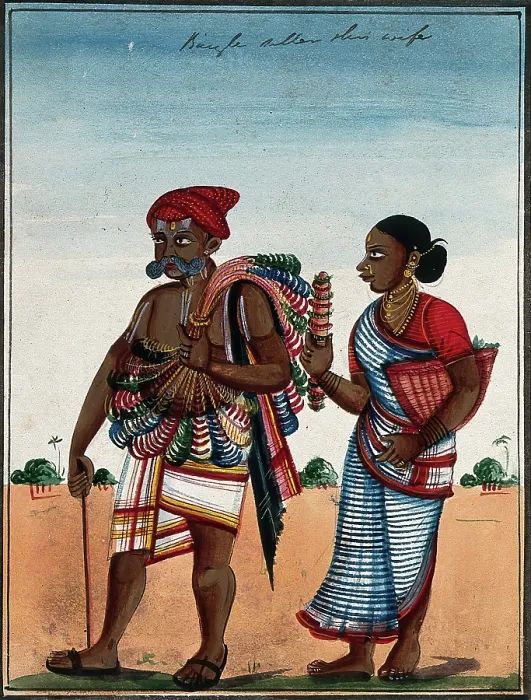 Framed Print : Bangle maker and his wife. Creator: Unknown Framed Print : Bangle maker and his wife. Creator: Unknown
