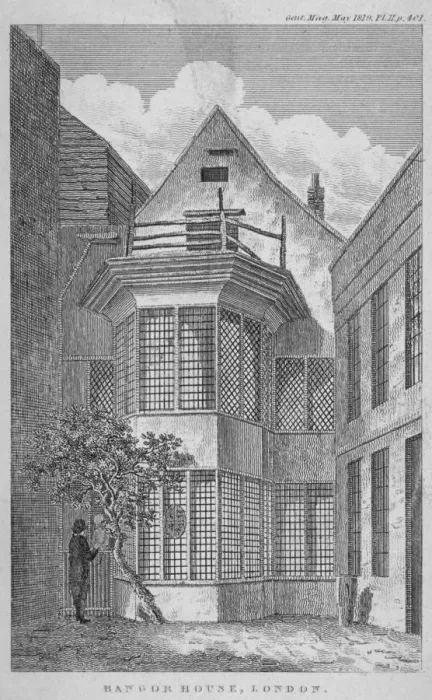 Framed Print : Bangor House, Shoe Lane, City of London, 1819 Framed Print : Bangor House, Shoe Lane, City of London, 1819
