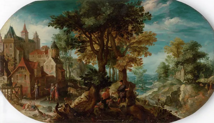 Framed Print : The Banishment of Hagar, 1610-1620. Creator: Anton Mirou Framed Print : The Banishment of Hagar, 1610-1620. Creator: Anton Mirou