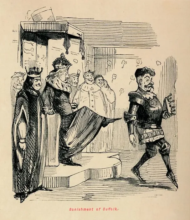 Framed Print : Banishment of Suffolk. Artist: John Leech Framed Print : Banishment of Suffolk. Artist: John Leech