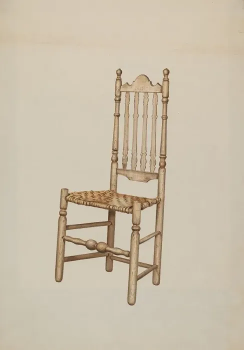 Framed Print : Banister Back Chair, 1935 / 1942. Creator: Henry Murphy Framed Print : Banister Back Chair, 1935 / 1942. Creator: Henry Murphy