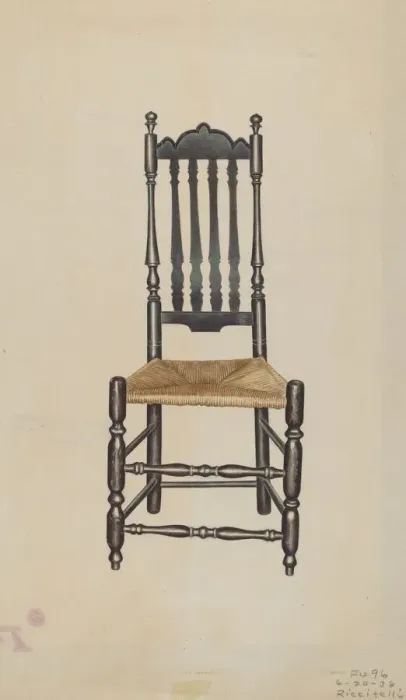 Framed Print : Banister Back Side Chair, 1938. Creator: Michael Riccitelli Framed Print : Banister Back Side Chair, 1938. Creator: Michael Riccitelli