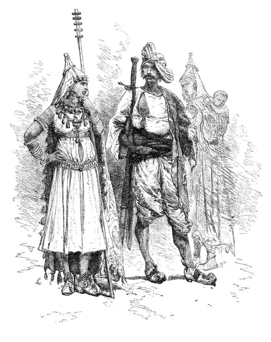 Framed Print : Banjari men and women, Orissa, India, 1895 Framed Print : Banjari men and women, Orissa, India, 1895