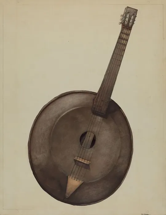 Framed Print : Banjo, c. 1937. Creator: Alf Bruseth Framed Print : Banjo, c. 1937. Creator: Alf Bruseth