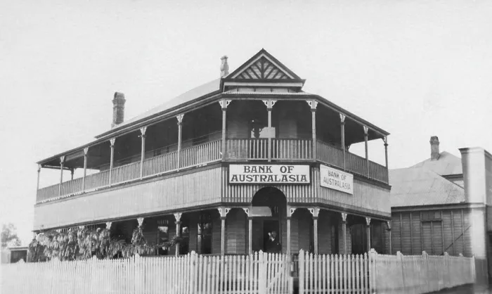 Framed Print : Bank of Australasia, Charlotte Street, Crows Nest, Queensland, 1924. Creator: Jack Bain Framed Print : Bank of Australasia, Charlotte Street, Crows Nest, Queensland, 1924. Creator: Jack Bain