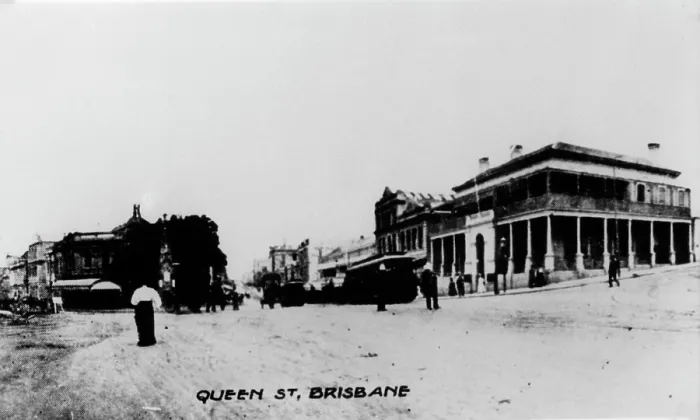 Framed Print : Bank of Australasia, Corner Queen and Wharf Streets, Brisbane, 1897. Creator: Unknown Framed Print : Bank of Australasia, Corner Queen and Wharf Streets, Brisbane, 1897. Creator: Unknown