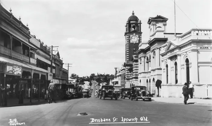 Framed Print : Bank of Australasia, Ipswich, Queensland, 1935. Creator: Jack Bain Framed Print : Bank of Australasia, Ipswich, Queensland, 1935. Creator: Jack Bain