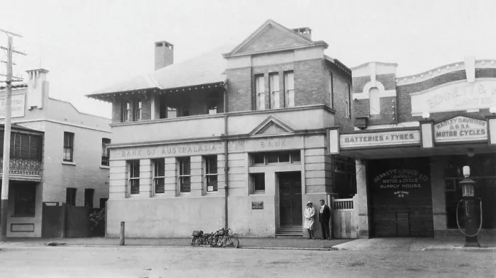 Framed Print : Bank of Australasia, Lismore, New South Wales, 1931. Creator: Jack Bain Framed Print : Bank of Australasia, Lismore, New South Wales, 1931. Creator: Jack Bain