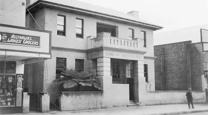 Framed Print : Bank of Australasia, Smith Street, Kempsey, New South Wales, 1935. Creator: Jack Bain Framed Print : Bank of Australasia, Smith Street, Kempsey, New South Wales, 1935. Creator: Jack Bain