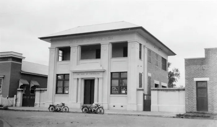Framed Print : Bank of Australasia, Toogoolawah, Queensland, 1928. Creator: Jack Bain Framed Print : Bank of Australasia, Toogoolawah, Queensland, 1928. Creator: Jack Bain