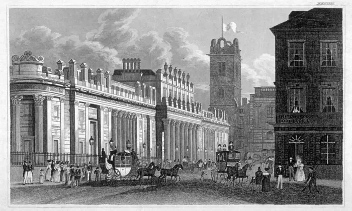 Framed Print : The Bank of England, c1830 Framed Print : The Bank of England, c1830