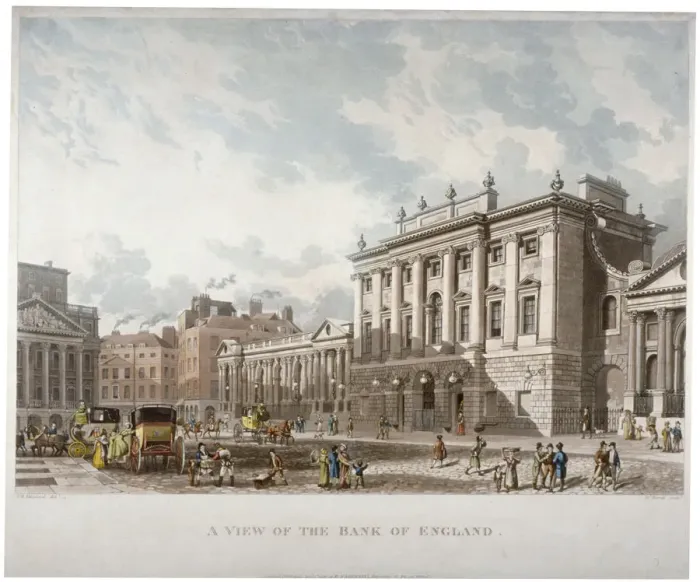 Framed Print : The Bank of England, City of London, 1816. Artist: Daniel Havell Framed Print : The Bank of England, City of London, 1816. Artist: Daniel Havell