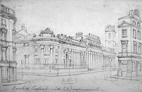 The Bank of England, City of London, c1830. Artist: Thomas Hosmer Shepherd