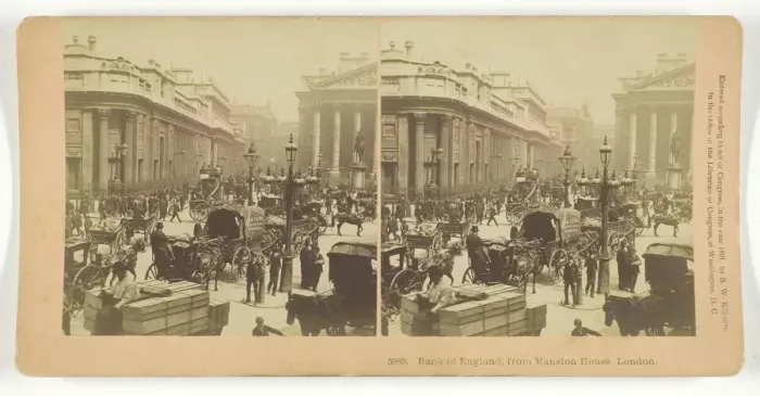 Framed Print : Bank of England, from Mansion House, London, 1891. Creator: BW Kilburn Framed Print : Bank of England, from Mansion House, London, 1891. Creator: BW Kilburn
