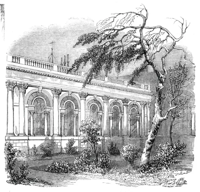 Framed Print : The Bank of England Parlour from the garden, 1844. Creator: Unknown Framed Print : The Bank of England Parlour from the garden, 1844. Creator: Unknown