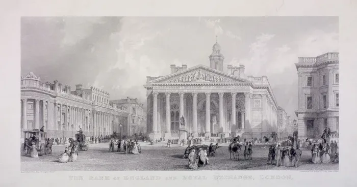 Framed Print : Bank of England, Threadneedle Street, London, c1850. Artist: Thomas Abiel Prior Framed Print : Bank of England, Threadneedle Street, London, c1850. Artist: Thomas Abiel Prior
