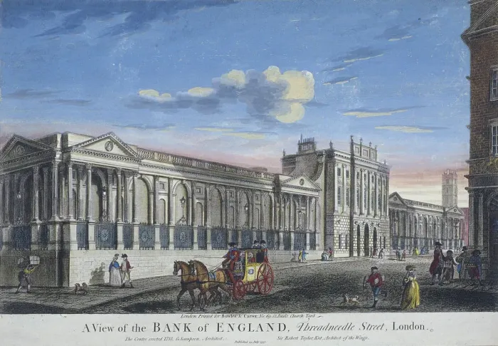 Framed Print : Bank of England, Threadneedle Street, London, 1797 Framed Print : Bank of England, Threadneedle Street, London, 1797