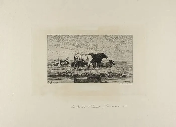 Framed Print : The Bank of Escaut, 1841. Creator: Carel Nicolaas Storm Framed Print : The Bank of Escaut, 1841. Creator: Carel Nicolaas Storm
