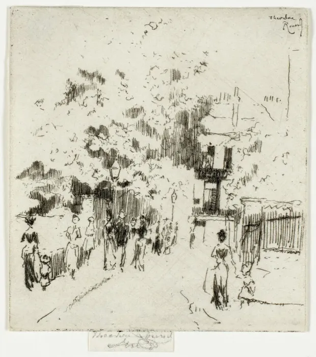 Framed Print : Bank Holiday, Corner of Beaufort Street, Chelsea, 1888-89. Creator: Theodore Roussel Framed Print : Bank Holiday, Corner of Beaufort Street, Chelsea, 1888-89. Creator: Theodore Roussel
