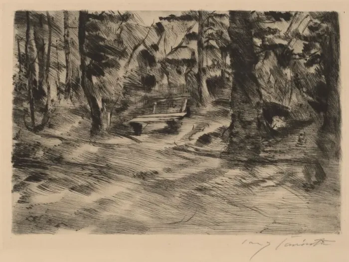 Framed Print : Bank im Walde II (Bench in the Woods II), 1917. Creator: Lovis Corinth Framed Print : Bank im Walde II (Bench in the Woods II), 1917. Creator: Lovis Corinth