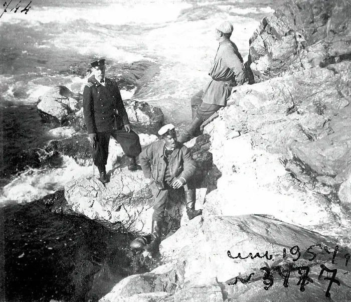 Framed Print : On the bank of the Katun River near the village of Tavdy, 1895. Creator: Vasilii Vasilevich Sapozhnikov Framed Print : On the bank of the Katun River near the village of Tavdy, 1895. Creator: Vasilii Vasilevich Sapozhnikov