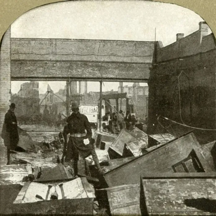 Framed Print : Bank safes being guarded, 1906. Creator: Unknown Framed Print : Bank safes being guarded, 1906. Creator: Unknown