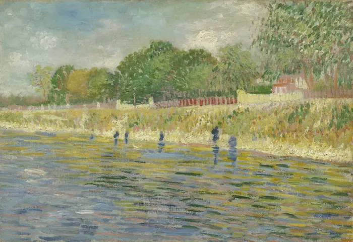 Framed Print : Bank of the Seine, 1887. Artist: Gogh, Vincent, van (1853-1890) Framed Print : Bank of the Seine, 1887. Artist: Gogh, Vincent, van (1853-1890)