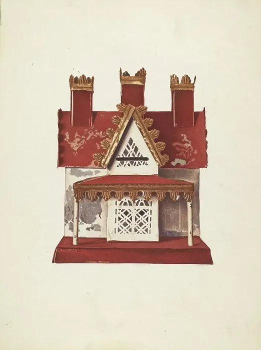 Framed Print : Bank: Toy Building, 1935 / 1942. Creator: Telli Framed Print : Bank: Toy Building, 1935 / 1942. Creator: Telli