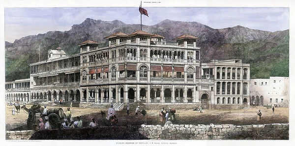 Banking Premises at Aden, 8 January 1887. Artist: C Kell