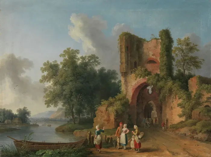 Framed Print : From the Banks of Arques, 1768. Creator: Jacob Philip Hackert Framed Print : From the Banks of Arques, 1768. Creator: Jacob Philip Hackert