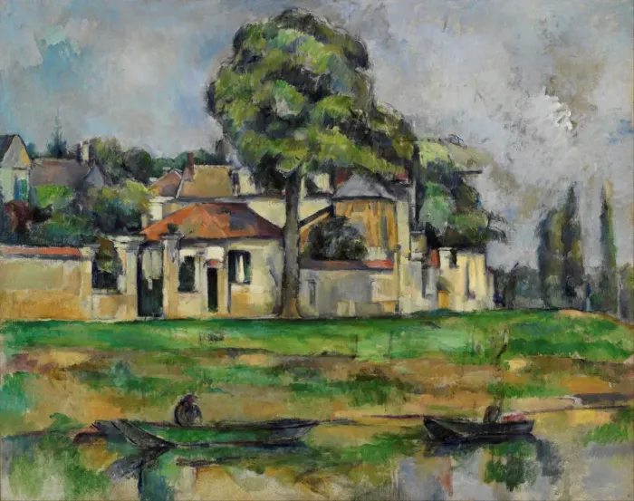 Framed Print : Banks of the Marne, c. 1888. Artist: Cezanne, Paul (1839-1906) Framed Print : Banks of the Marne, c. 1888. Artist: Cezanne, Paul (1839-1906)