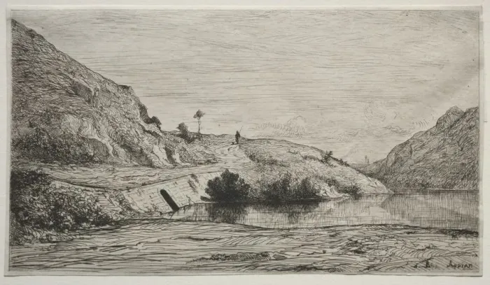 Framed Print : Banks of the Rhone, 1865. Creator: Adolphe Appian (French, 1818-1898) Framed Print : Banks of the Rhone, 1865. Creator: Adolphe Appian (French, 1818-1898)