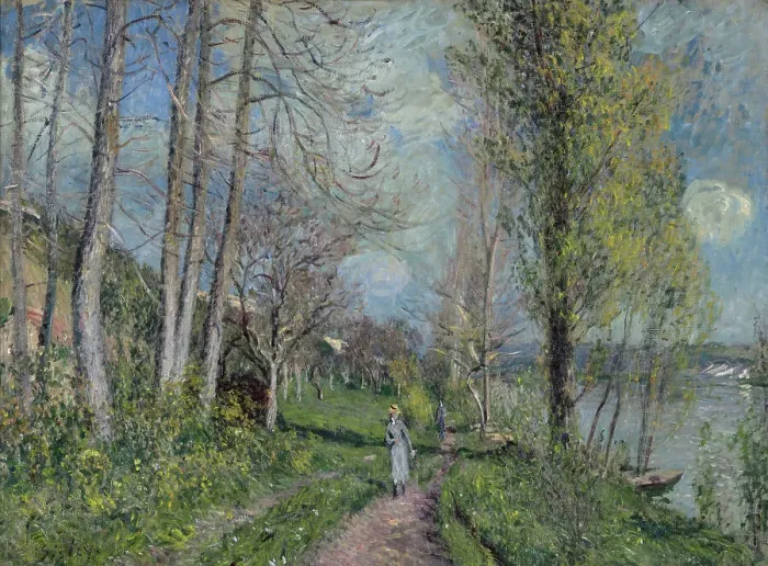 Framed Print : Banks Of The Seine At By, c1880-81. Creator: Alfred Sisley Framed Print : Banks Of The Seine At By, c1880-81. Creator: Alfred Sisley