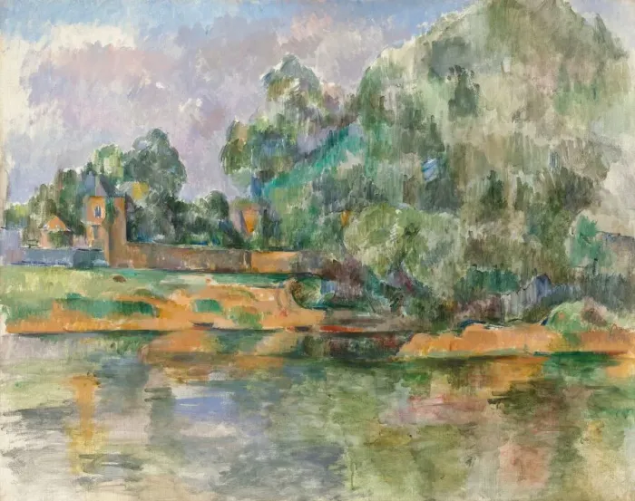 Framed Print : Banks of the Seine at Medan, c. 1885 / 1890. Creator: Paul Cezanne Framed Print : Banks of the Seine at Medan, c. 1885 / 1890. Creator: Paul Cezanne