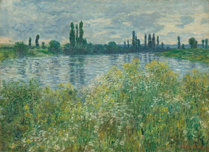 Framed Print : Banks of the Seine, Vetheuil, 1880. Creator: Claude Monet