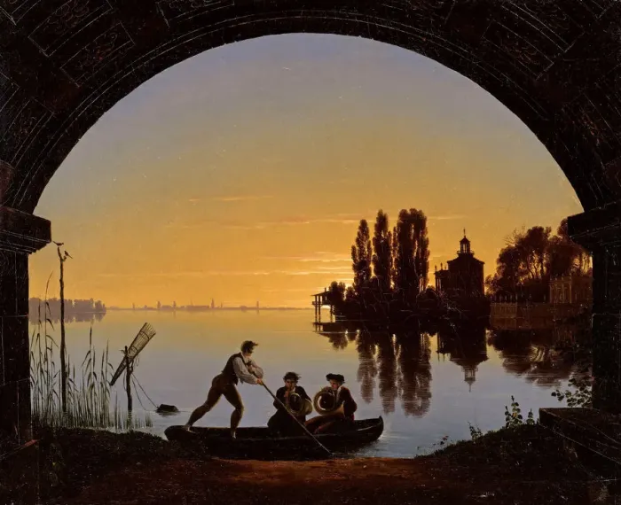 Framed Print : The Banks of the Spree near Stralau, 1817 Framed Print : The Banks of the Spree near Stralau, 1817