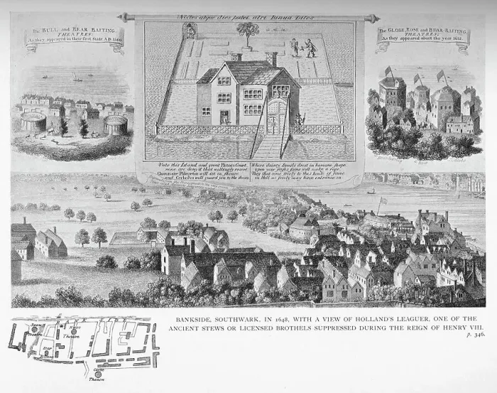 Framed Print : Bankside, Southwark, London, in 1648, 1818 (1904). Artist: Bartholomew Howlett Framed Print : Bankside, Southwark, London, in 1648, 1818 (1904). Artist: Bartholomew Howlett