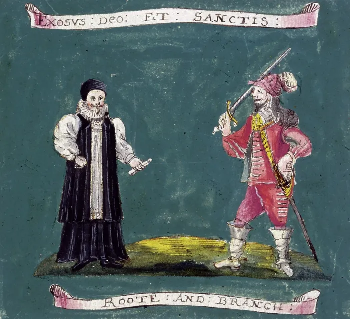 Framed Print : A banner of the parliamentary army, English Civil War, c1642-c1646. Creator: Unknown Framed Print : A banner of the parliamentary army, English Civil War, c1642-c1646. Creator: Unknown