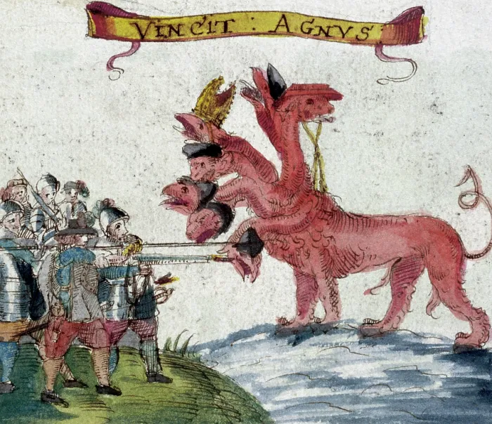 Framed Print : A banner of the parliamentary army, English Civil War, c1642-c1646. Creator: Unknown Framed Print : A banner of the parliamentary army, English Civil War, c1642-c1646. Creator: Unknown