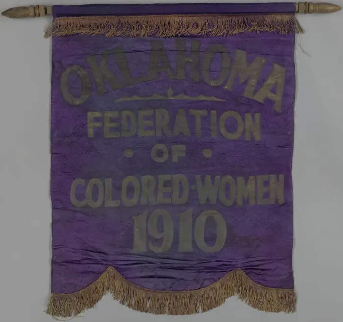 Framed Print : Banner used by the Oklahoma Federation of Colored Womens Clubs, ca. 1924 Framed Print : Banner used by the Oklahoma Federation of Colored Womens Clubs, ca. 1924